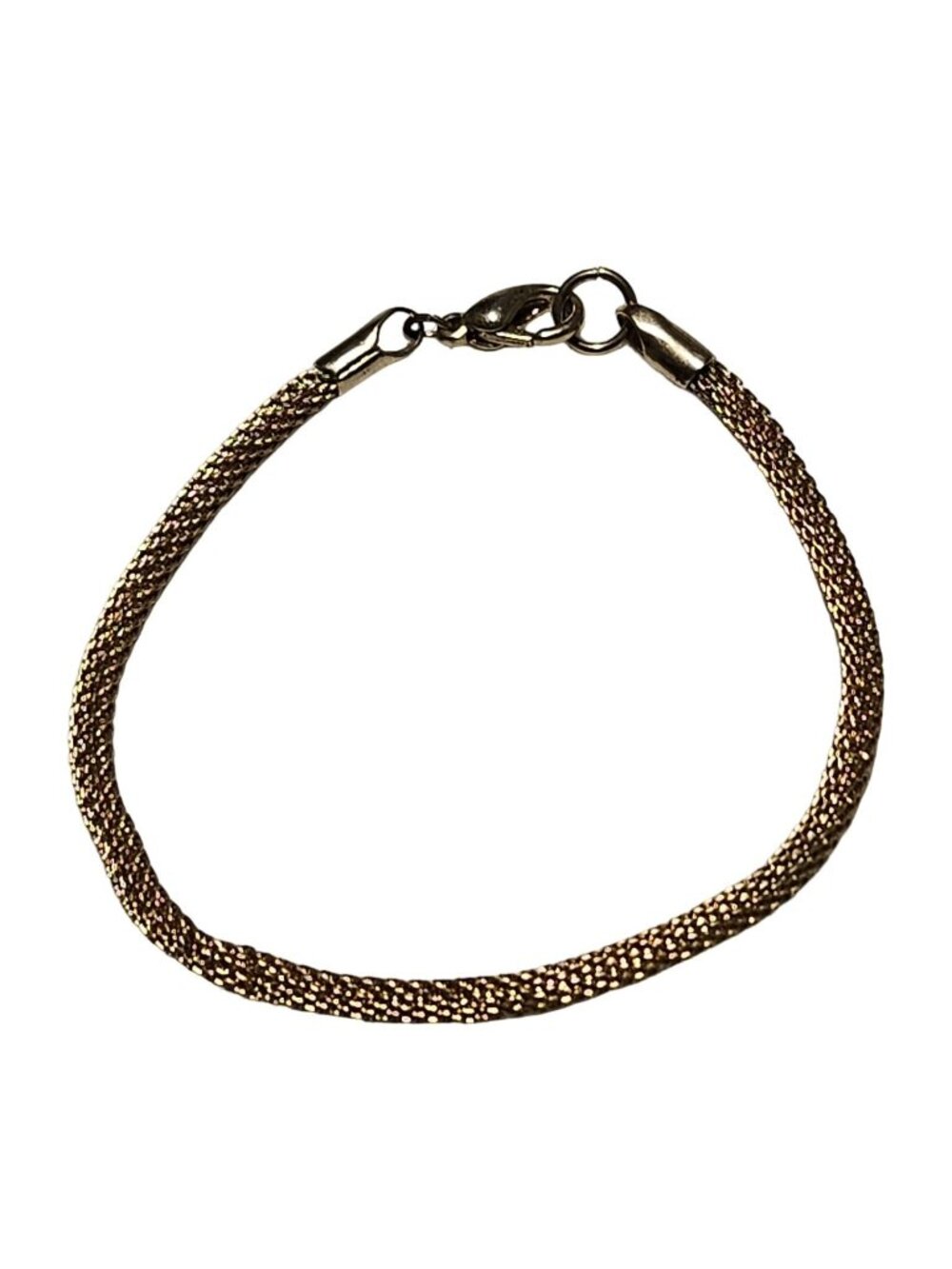 Vintage Mesh Rope Bracelet Gold Tone Classic Minimalist Fashion Jewelry Women